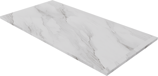 Luca Varess Suite douchebak 160 x 90 cm composietmarmer Marble White 