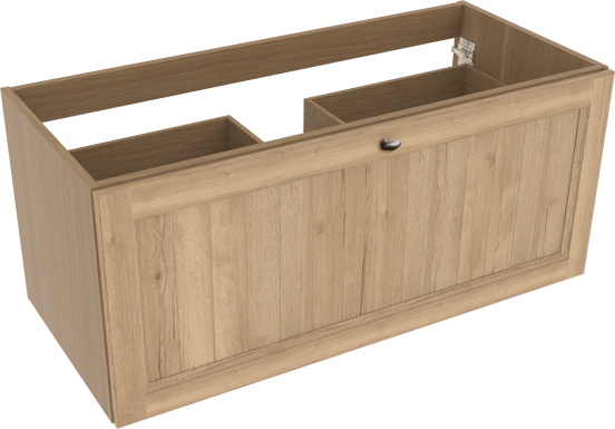 Balmani Lemon hängender Waschbeckenunterschrank: 120 x 55 cm, Eiche verwittert, 2 Schubladen