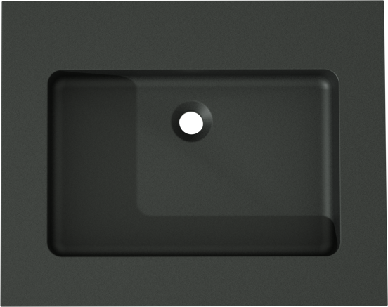 Storke Scuro Einzelwaschtisch, Quarz matt, 65 x 52 cm