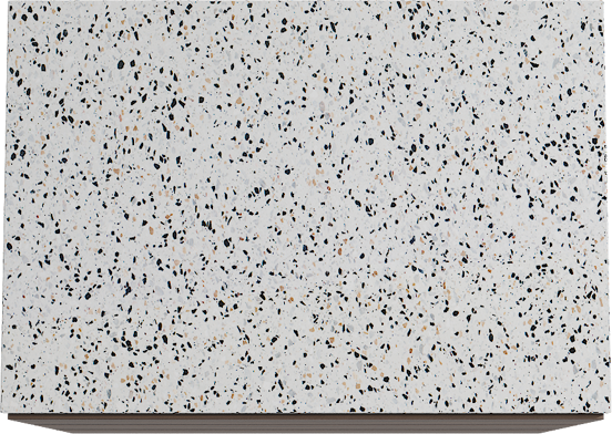 Storke Edge staand badmeubel 75 x 52 cm notenhout met Tavola enkel wastafelblad in mat wit/zwart terrazzo
