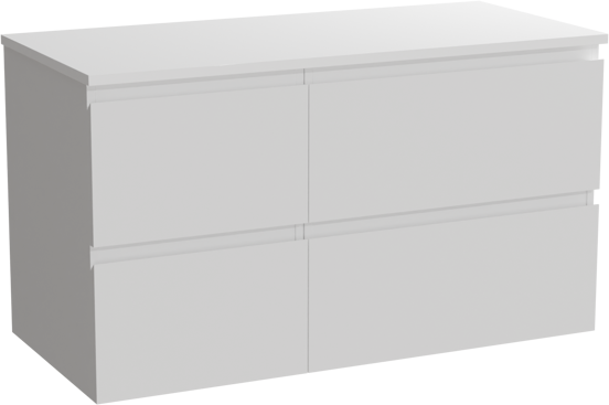 Linie Lado zwevend badkamermeubel 100 x 46 cm glanzend wit met Lado enkel of dubbel tablet in composietmarmer glanzend wit