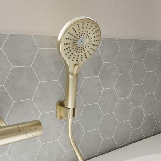 Blaufoss Onos Handbrause 3 Strahlfunktionen Brushed Champagner Gold