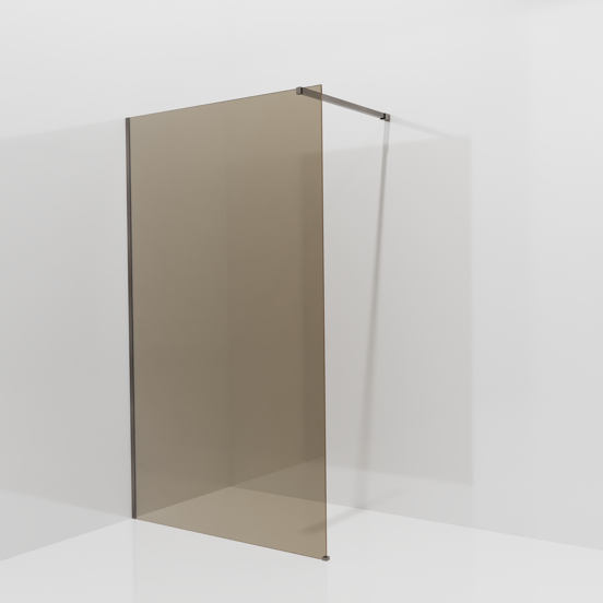 Balmani Modular inloopdouche: 120 x 200 cm, Brons glas, Brushed GunMetal profielen