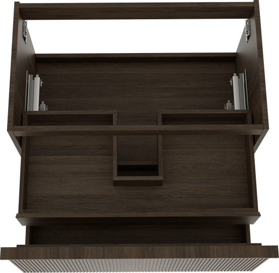 Balmani Forma meuble sous-vasque suspendu 90 x 55 cm chêne fumé 2 tiroirs