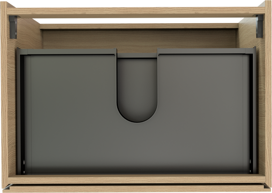 Storke Edge staande wastafelonderkast 75 x 52 cm natuur eik 3 lades