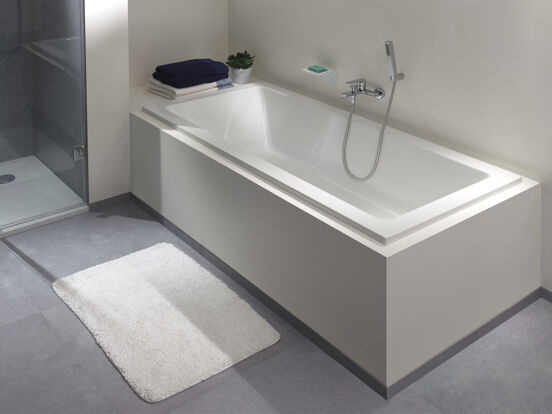 Luca Varess Sandrina baignoire encastrable double 170 x 75 cm acrylique blanc brillant