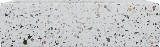 Balmani Mood Handwaschbecken: 36 x 18 cm, Bianco Nero Terrazzo