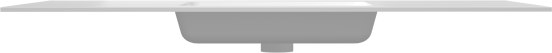Storke Mata enkele wastafel matte solid surface 135 x 52 cm