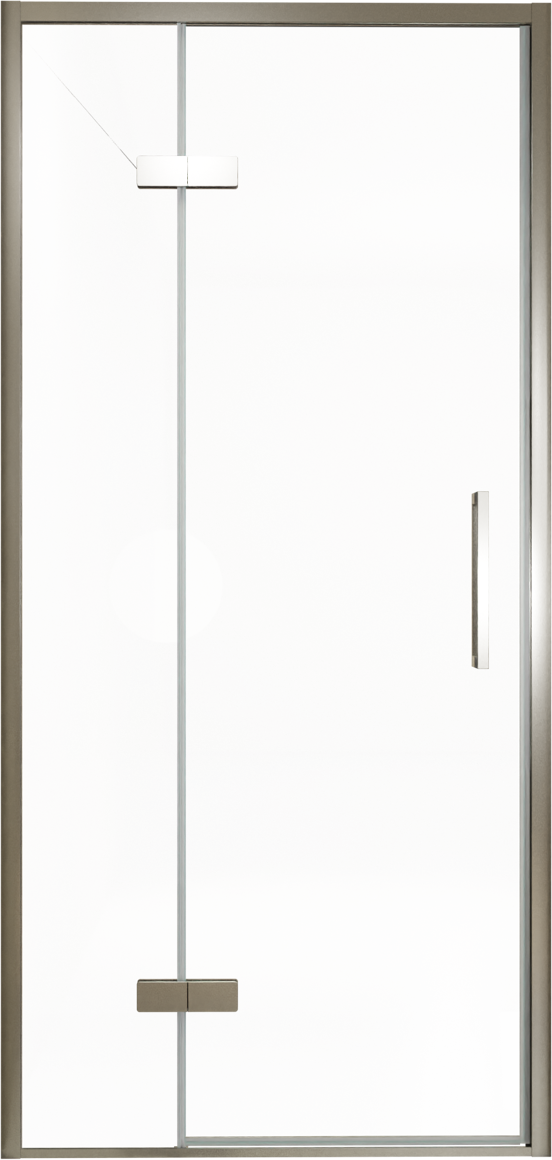 Balmani Senses Design douche draaideur links 100 cm x 210 cm Helder glas, Brushed GunMetal profielen, met coating