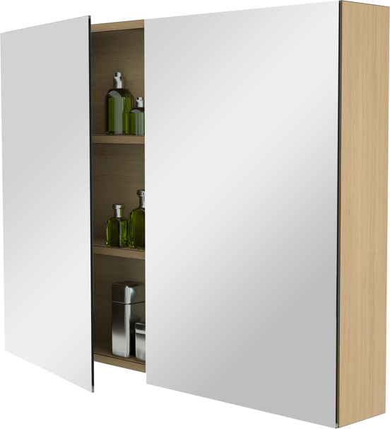 Storke Reflecta spiegelkast 100 x 75 cm natuur eik