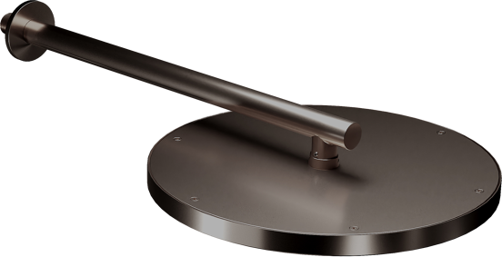 Blaufoss Nola 300 Duschkopf Rund, 30 cm, Wandmontage, Brushed Gunmetal