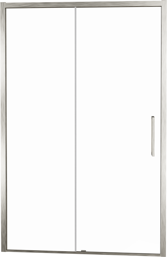 Balmani Senses Design douche schuifdeur omkeerbaar 180 cm x 210 cm Helder glas, Brushed CoolMetal profielen