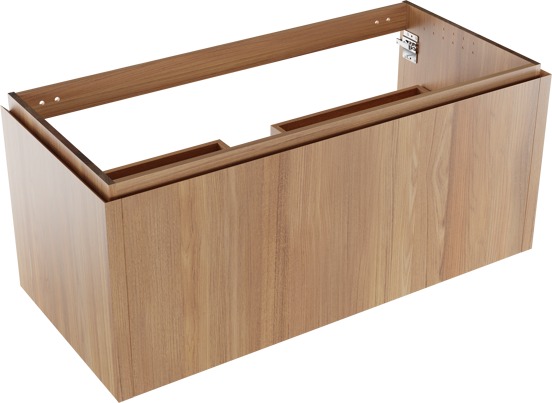 Balmani Eclips meuble sous-lavabo suspendu 120 x 55 cm Teck 2 tiroirs