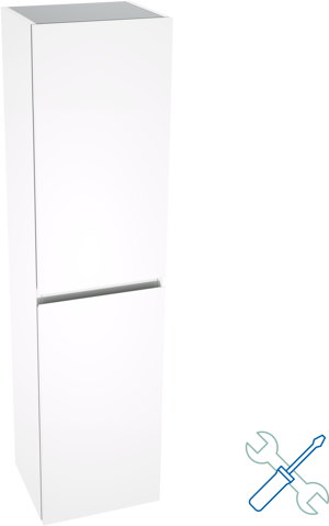 Linie Lado hängender Hochschrank weiß glänzend 35 x 30 x 140 cm