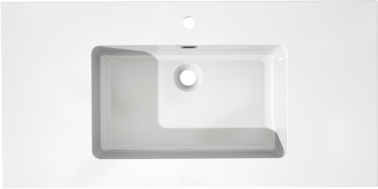 Storke Diva Einzelwaschtisch, Marmorkomposit glänzend, 105 x 52 cm