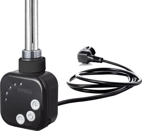 Vipera régulateur thermostatique analogique pour sèche-serviettes 500W électrique noir