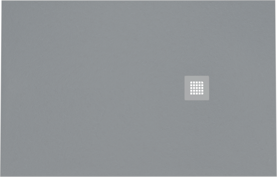 Balmani Vega douchebak 140 x 90 cm composietmarmer donkergrijs leisteenstructuur