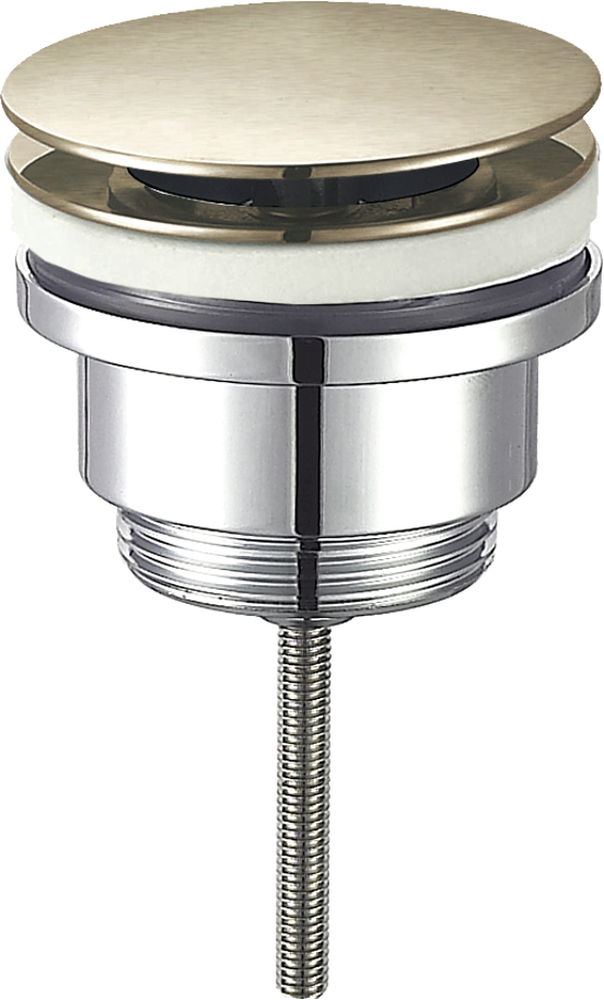 Blaufoss Round EcoStart standaard wastafelkraan Brushed Champagne Gold