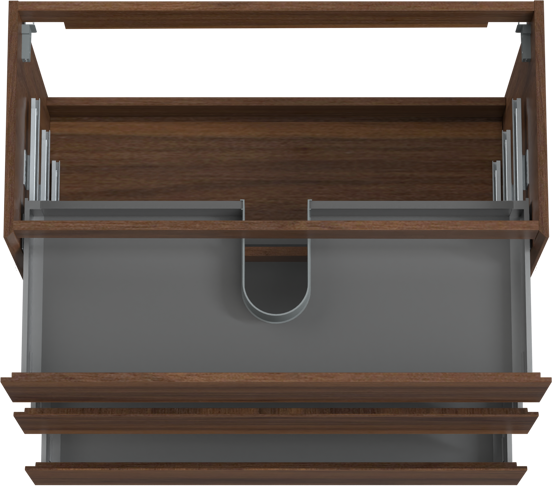 Storke Edge staande wastafelonderkast 100 x 46 cm notelaar 3 lades