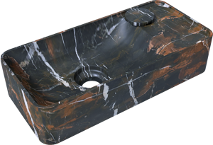 Balmani Fara handenwasser 45 x 22 cm Portoro Gold marmer