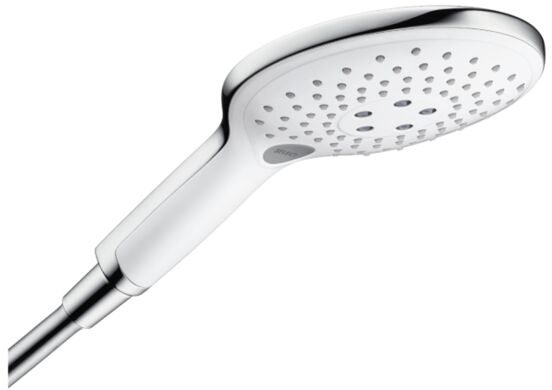 Hansgrohe Raindance Select S 150 Ecosmart Handbrause, 3 Strahlfunktionen, Chrom glänzend und weiß