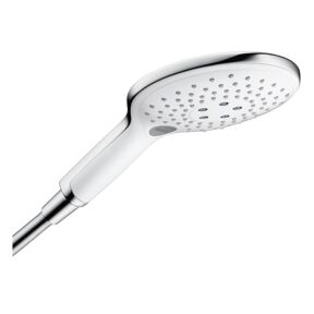 Hansgrohe Raindance Select S 150 Ecosmart Handbrause, 3 Strahlfunktionen, Chrom glänzend und weiß