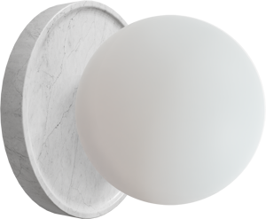 Balmani Pelota Disc medium LED Spiegelbeleuchtung: 16 cm, Carrara-Marmor