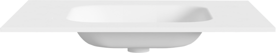 Balmani Tablo Arcato tablette simple solid surface blanc mat 75 x 55 cm, bonde incluse