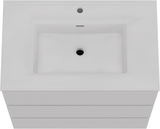 Storke Edge meuble salle de bains à poser 85 x 52 cm blanc mat avec Kera plan simple en céramique blanc mat
