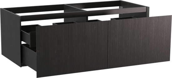 Balmani Fila meuble sous-vasque suspendu 135 x 55 cm placage chêne noir 4 tiroirs