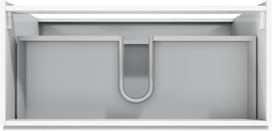 Storke Delta wastafelonderkast met 1 uitsparing hoogglans wit 100x48cm staand