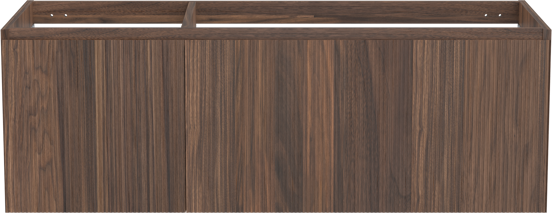 Balmani Fila zwevende wastafelonderkast 135 x 55 cm asymmetrisch rechts fineer notelaar 4 lades
