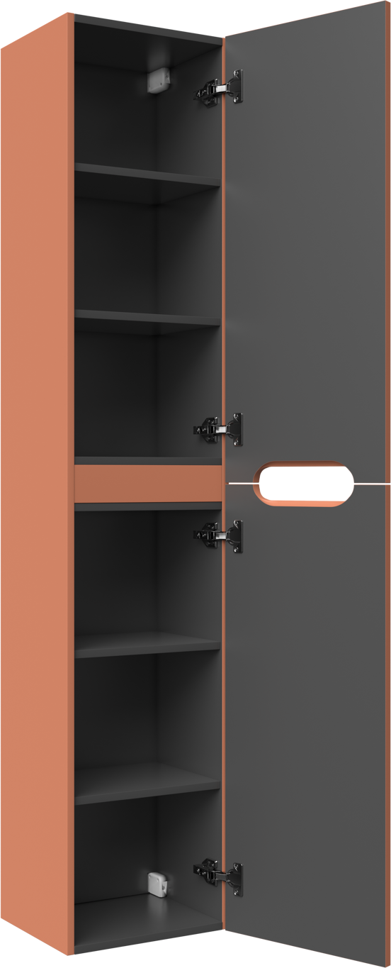 Linie Ribbo Badhochschrank: Hängend, Cotto, 35 x 30 x 170 cm
