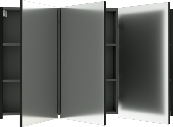Linie Montro armoire de toilette 120 x 75 cm noir mat