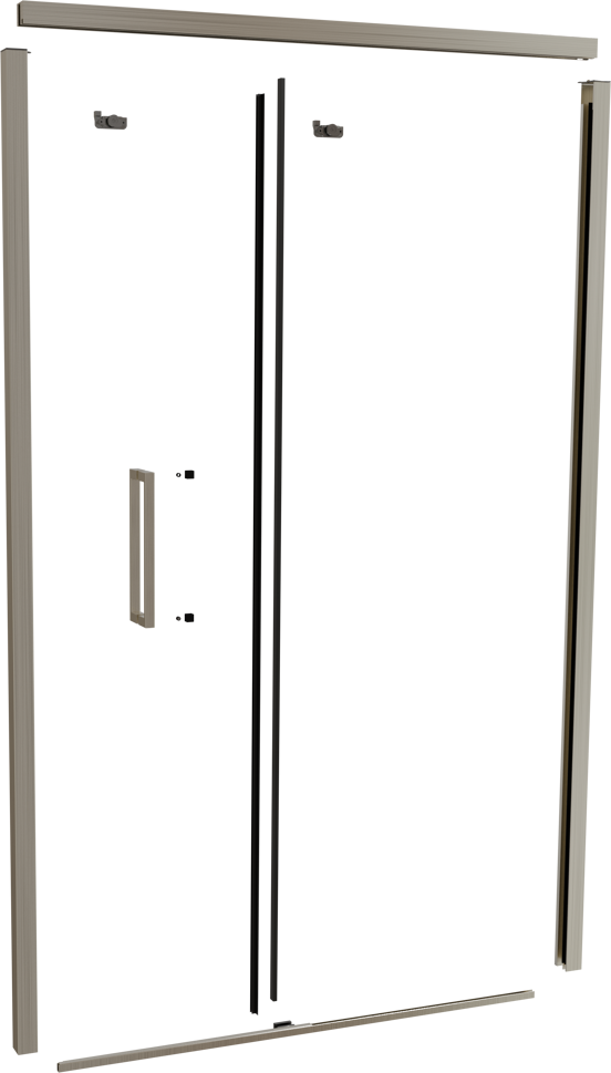 Balmani Senses Design 120 cm nis schuifdeur profielenset brushed coolmetal