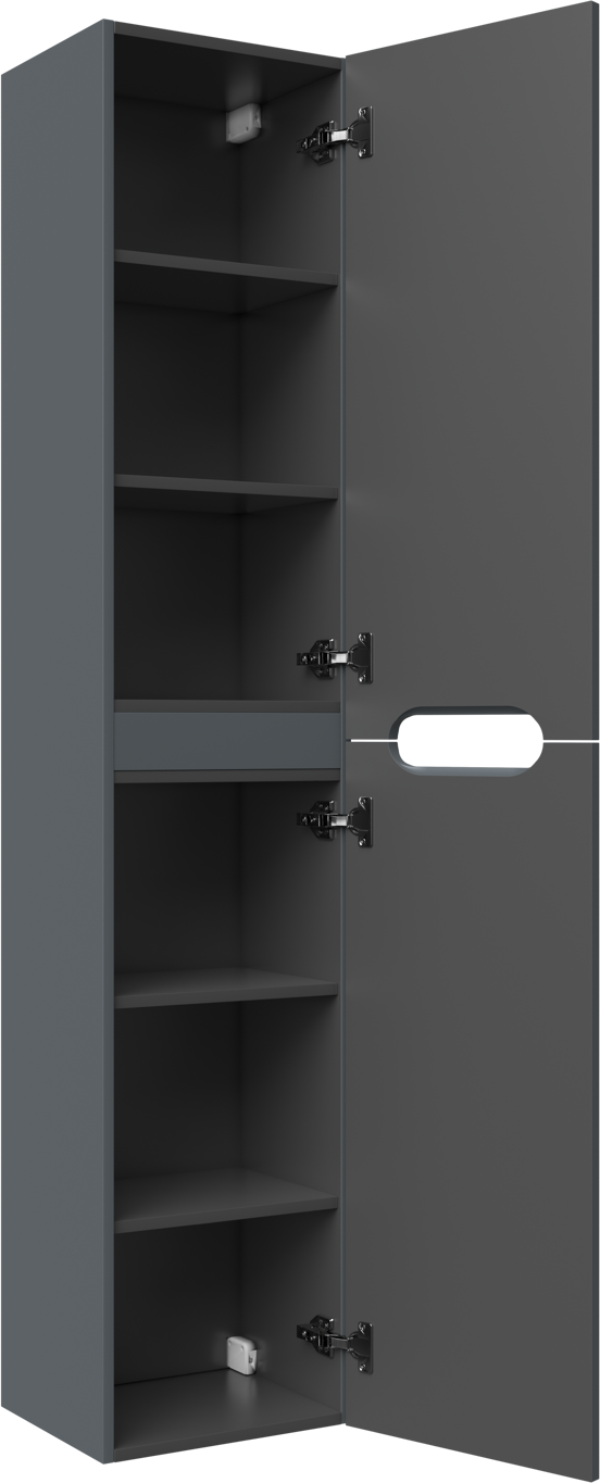 Linie Ribbo colonne salle de bains suspendu bleu anthracite 35 x 30 x 170 cm