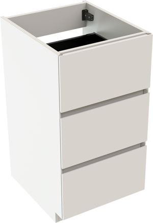 Storke Edge staande wastafelonderkast 45 x 52 cm mat wit 3 lades
