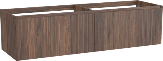 Balmani Idra zwevende wastafelonderkast 180 x 55 cm fineer notenhout 4 lades