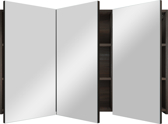 Linie Montro armoire de toilette 120 x 75 cm noyer foncé