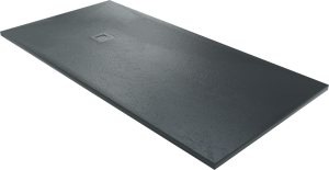 Balmani Vega receveur de douche 180 x 90 cm marbre composite gris graphite structure en ardoise