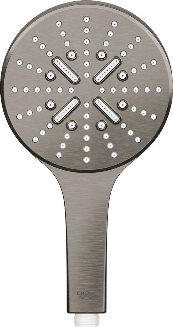 Grohe Rainshower Smartactive 130 Handbrause: 3jet, Brushed Hard Graphite