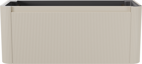 Storke Soft zwevende wastafelonderkast 120 x 46 cm Sand mat 2 lades vert. sym. Groef