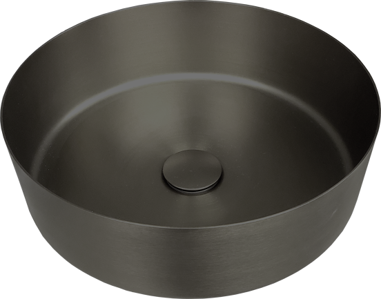 Balmani Accia vasque à poser acier inoxydable Brushed GunMetal rond Ø 36 cm