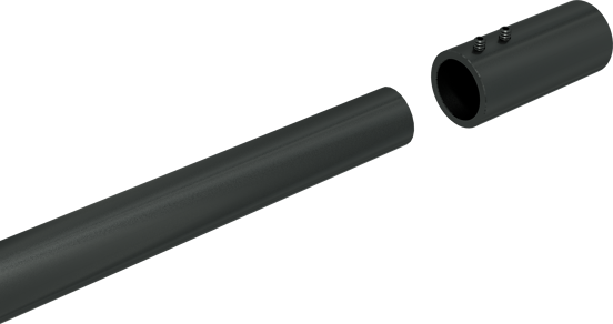 Linie Walk-in II set profielen 8mm glas mat zwart