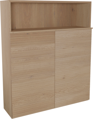 Balmani Forma zwevend badkamerkast natuur eik 100 x 30 x 120 cm horiz. sym. groef