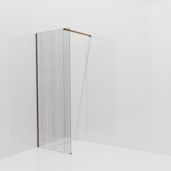 Balmani Modular inloopdouche: 80 x 200 cm, Mikado met coating, Brushed Rosegold profielen