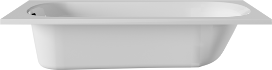 Linie Tessa baignoire encastrable simple 180 x 80 cm acrylique blanc brillant