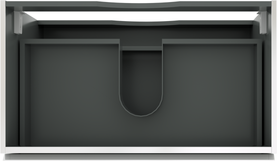 Linie Lado meuble sous-vasque suspendu 80 x 46 cm blanc mat 2 tiroirs