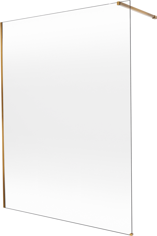Balmani Modular Walk-In Dusche: 160 x 200 cm, Permafrost, inklusive Coating, Profil Brushed Rosegold