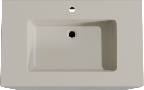 Storke Edge meuble salle de bains à poser 85 x 52 cm béton gris foncé avec Diva plan simple en top solid soie grise